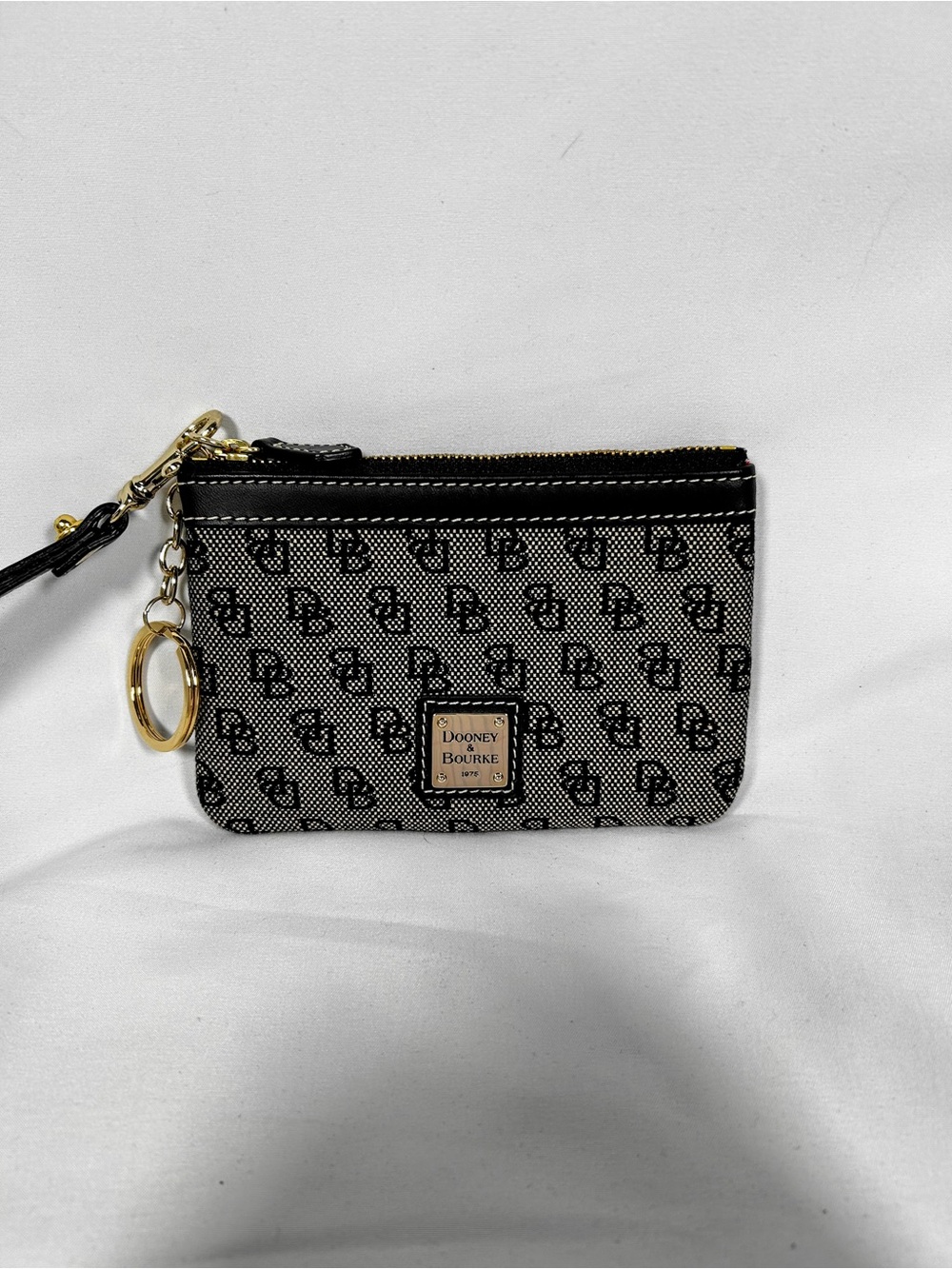 Y2K Dooney & Bourke Signature DB Monogram Wristlet Wallet